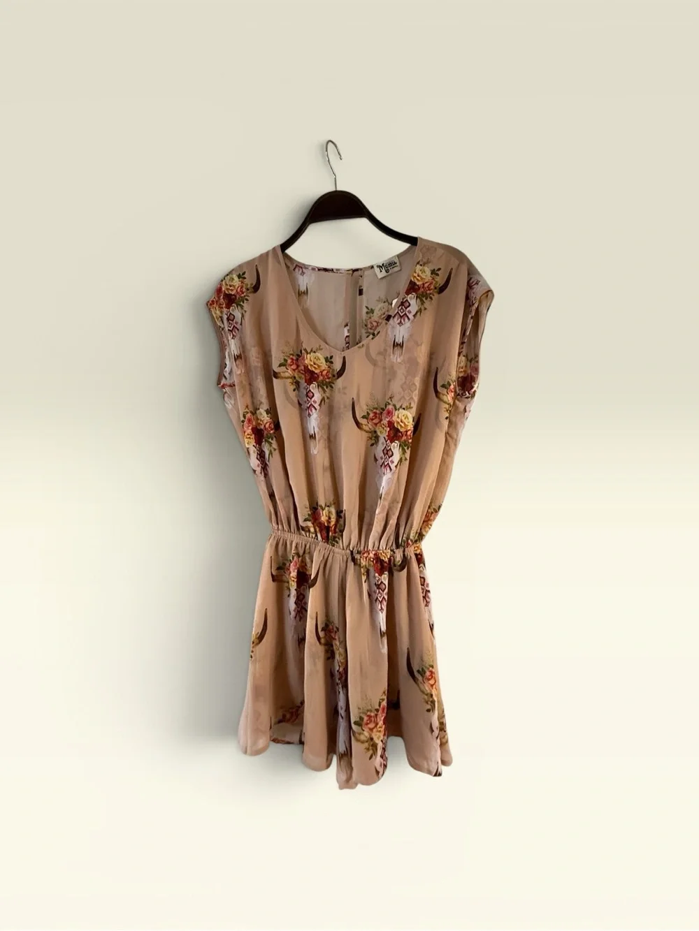 Show Me Your MuMu Blush Floral Keyhole Romper